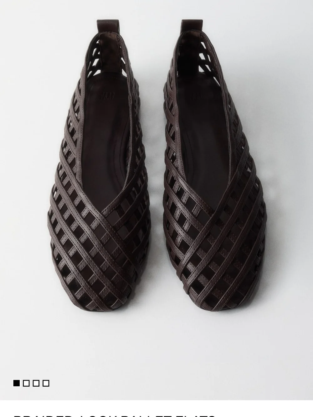 H&M Dark Chocolate Woven Slip-On Flats - Picture 4 of 4